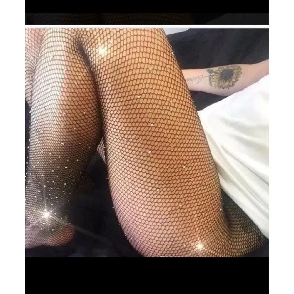 Sexy Elastic pantyhose with jewels - Picture 1 of 7
